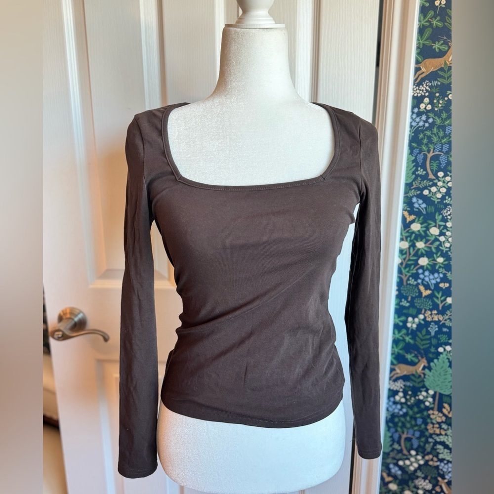 Brown Long Sleeve Women's Top​